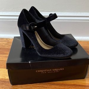 EUC Christian Siriano Velvet Mary Janes 6.5
